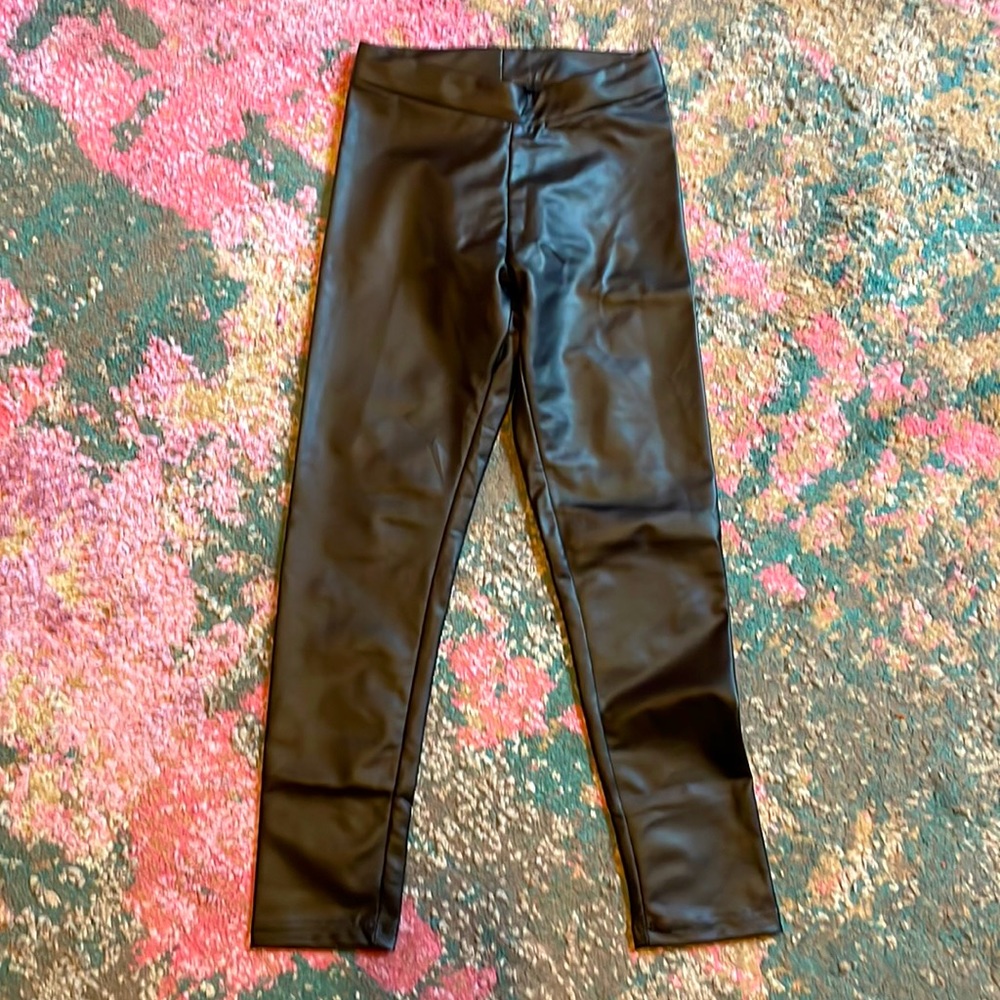 Zara faux leather leggings size 7